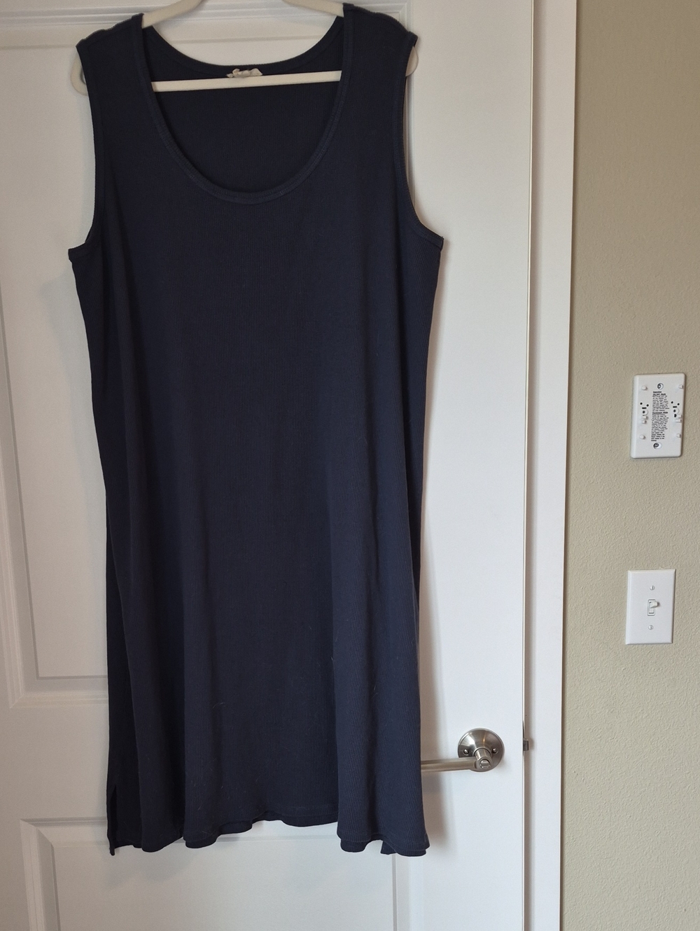 Eileen Fisher Dark Navy Knit Sleeveless Tunic/Dress